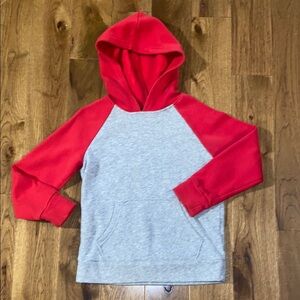 Old Navy little boys size small 6-7 red and gray hoodie.